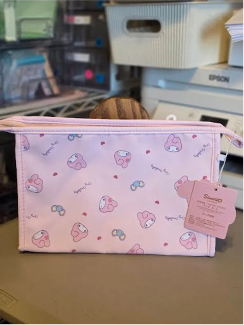 #MEL-2386 My Melody Large Accessory Case Zippered Pouch